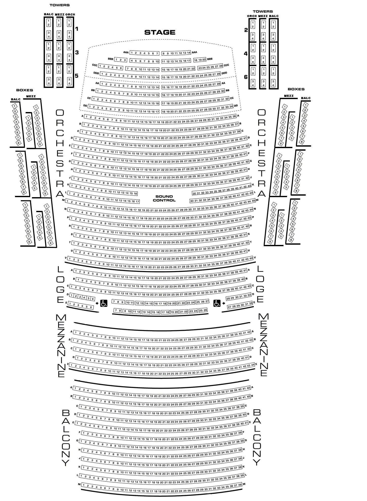 Pikes Peak Center Interactive Seating Chart